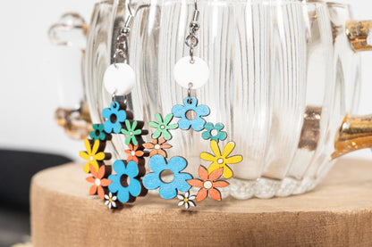 Groovy Flower Earrings-Hippie Earrings