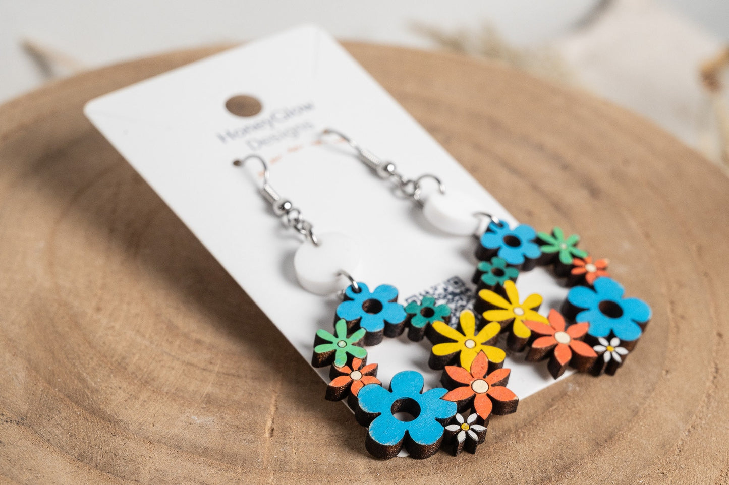 Groovy Flower Earrings-Hippie Earrings