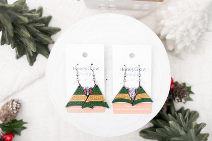 Christmas Elf Earrings - Elf Hat Earrings - Christmas Dangle Earrings