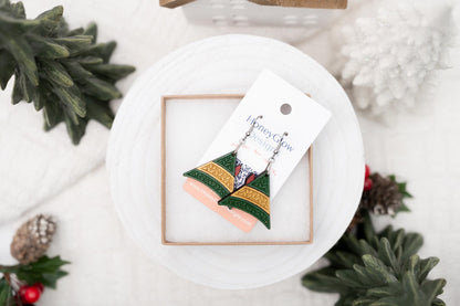Christmas Elf Earrings - Elf Hat Earrings - Christmas Dangle Earrings