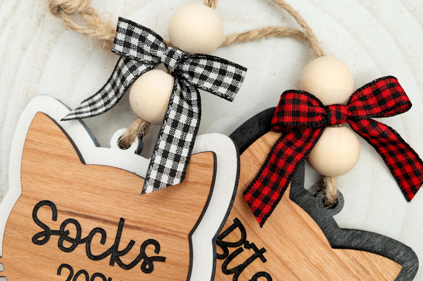 Personalized Pet Name Christmas Ornament - Custom Cat Name Ornament - Cat Gift Tag