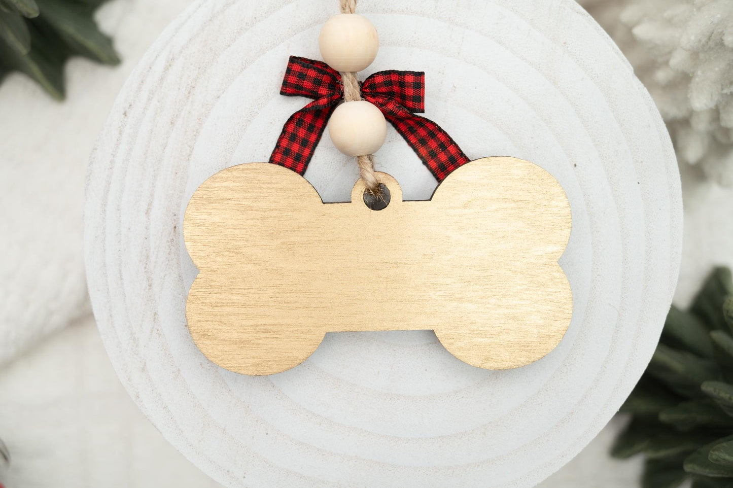 Personalized Pet Name Ornament - Dog Bone Christmas Ornament - Custom Gift Tag for Pets