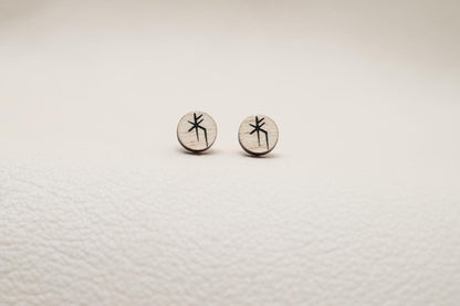 Mens Earrings Viking Runes Earrings for Men Unique Stud Earrings Fathers Day Gifts for Boyfriend