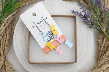 Pastel Easter Peep Earrings-Easter Earrings-Womens Easter Earrings