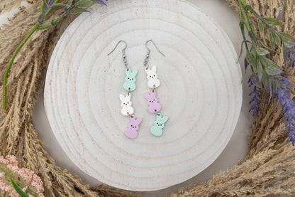 Pastel Easter Peep Earrings-Easter Earrings-Womens Easter Earrings