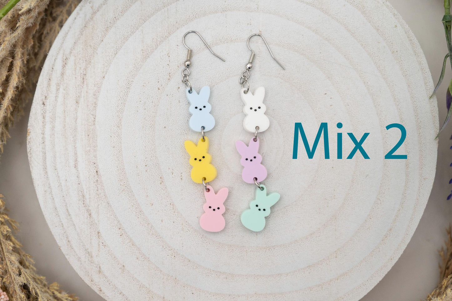 Pastel Easter Peep Earrings-Easter Earrings-Womens Easter Earrings