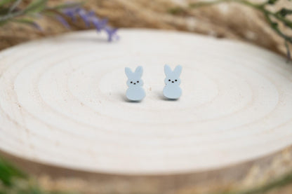 Pastel Easter Peep Stud Earrings- Easter Earrings- Bunny Peep studs for kids