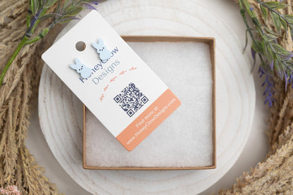 Pastel Easter Peep Stud Earrings- Easter Earrings- Bunny Peep studs for kids