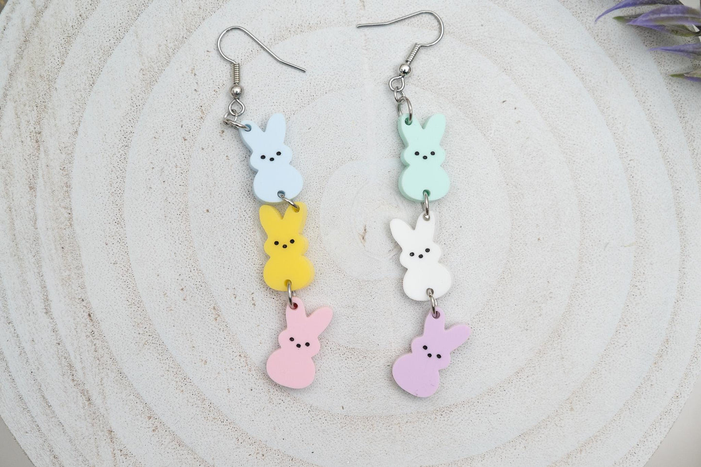 Pastel Easter Peep Earrings-Easter Earrings-Womens Easter Earrings