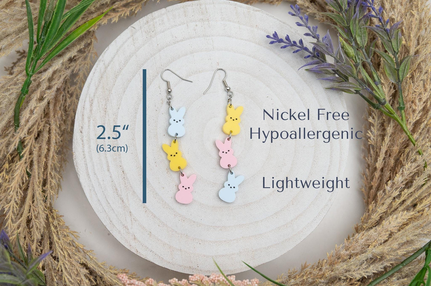 Pastel Easter Peep Earrings-Easter Earrings-Womens Easter Earrings