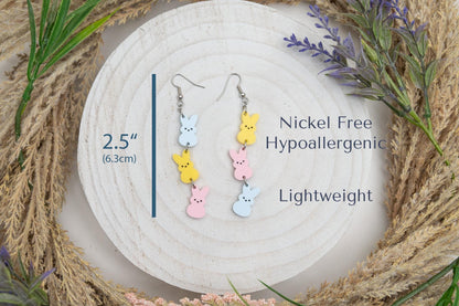 Pastel Easter Peep Earrings-Easter Earrings-Womens Easter Earrings