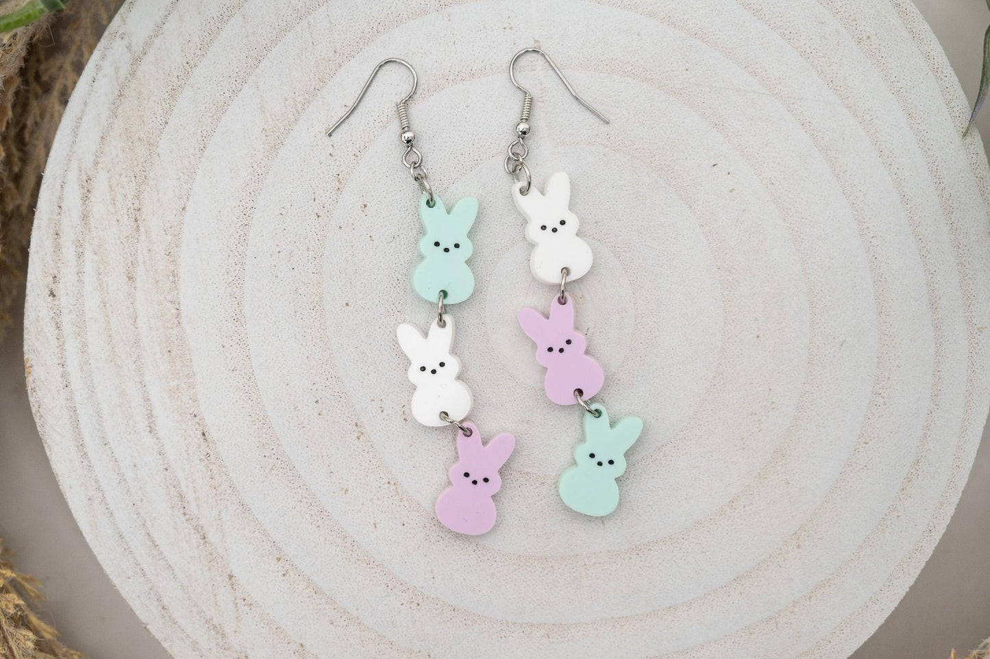 Pastel Easter Peep Earrings-Easter Earrings-Womens Easter Earrings