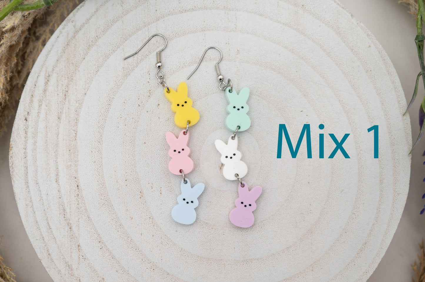 Pastel Easter Peep Earrings-Easter Earrings-Womens Easter Earrings