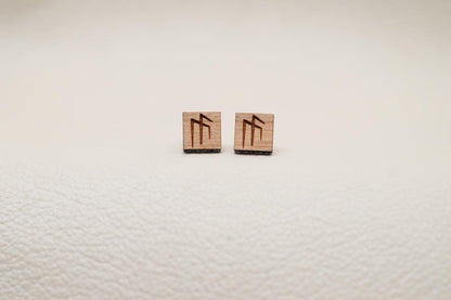 Mens Earrings Viking Runes Earrings for Men Unique Stud Earrings Fathers Day Gifts for Boyfriend