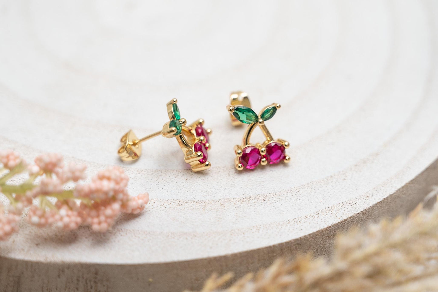 Cute Cherry Stud Earrings