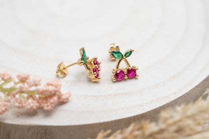 Cute Cherry Stud Earrings
