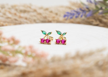 Cute Cherry Stud Earrings