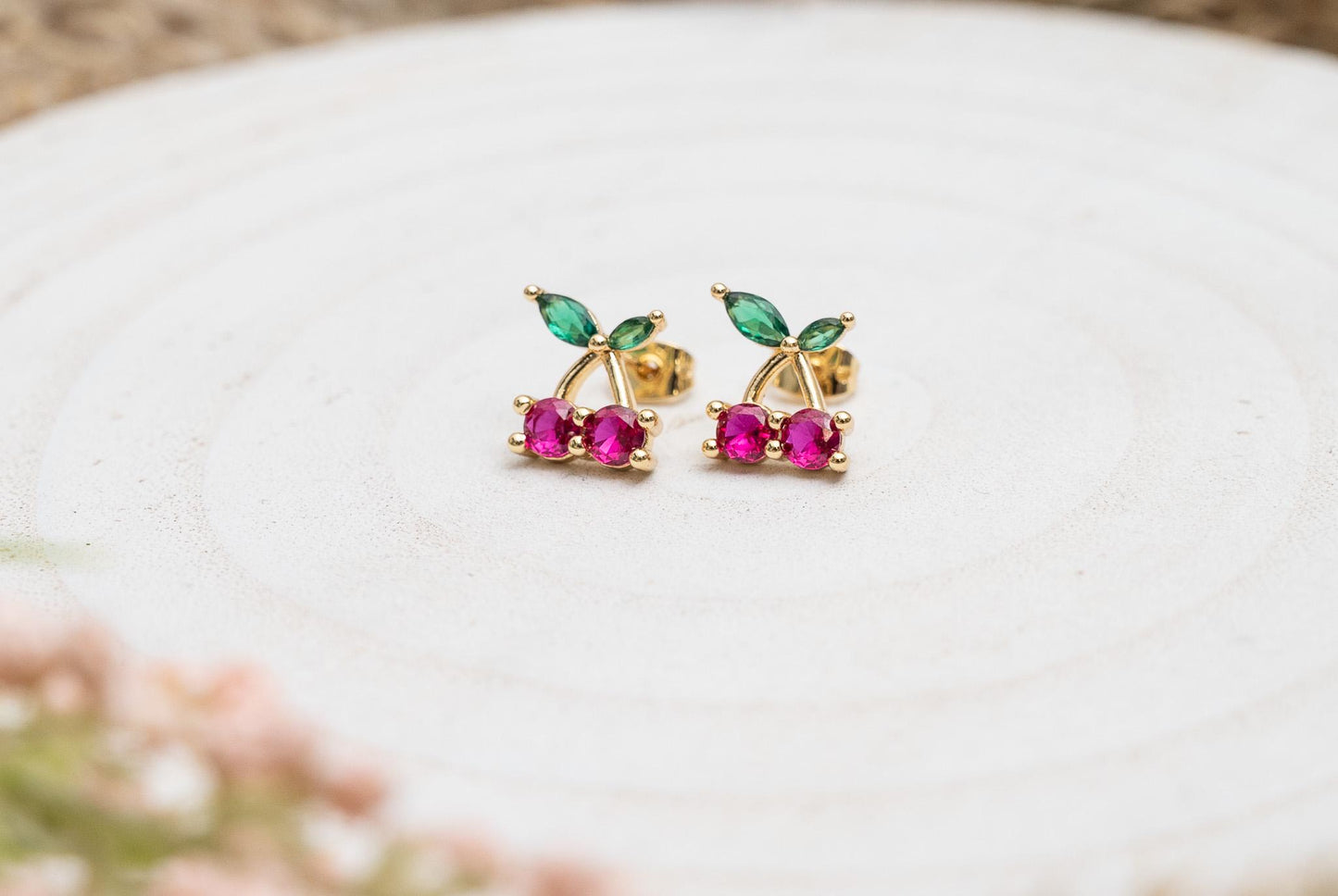 Cute Cherry Stud Earrings