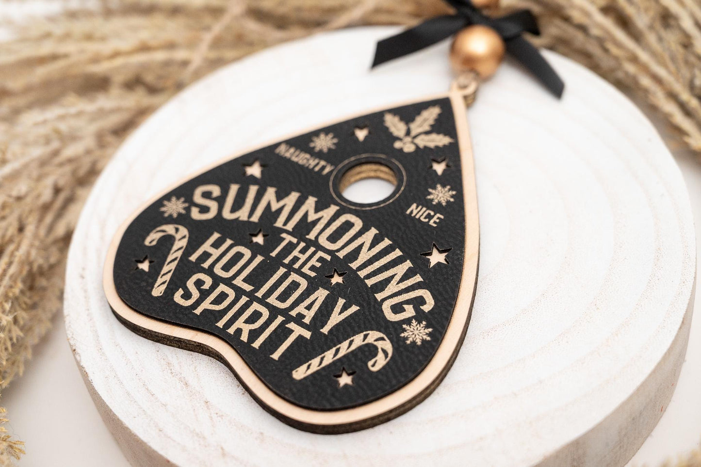 Set of Summoning The Hoiday Spirit Ouija Planchette Christmas Ornament