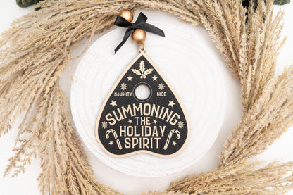 Set of Summoning The Hoiday Spirit Ouija Planchette Christmas Ornament