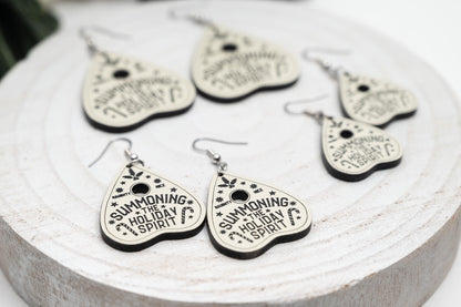 Summoning The Holiday Spirit Earrings-Gothic Holiday Earrings