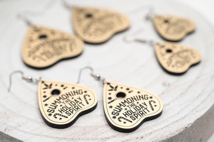 Summoning The Holiday Spirit Earrings-Gothic Holiday Earrings