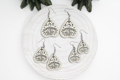 Summoning The Holiday Spirit Earrings-Gothic Holiday Earrings