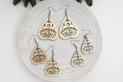 Summoning The Holiday Spirit Earrings-Gothic Holiday Earrings